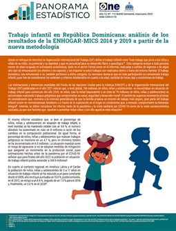 Panorama Estadístico 112 trabajo infantil