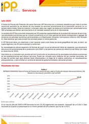 Índice de Precios del Productor del sector Servicios julio 2020