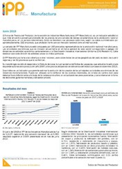 Boletín Índice de Precios del Productor Manufactura Junio 2018