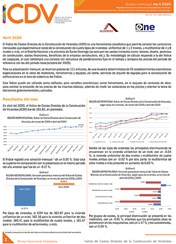 Boletín Indice de Costos Directos de la Construcción de Viviendas, Abril 2020