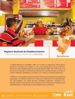 Boletín Preliminar Registro Nacional de Establecimientos Barahona 2014-2015