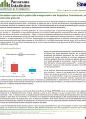 Boletín Panorama Estadístico 59 Situación Laboral de la Población Envejeciente de República Dominicana Un Panorama General Agosto 2013