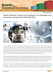 Boletín de Estadísticas Económicas 2 Acceso Empresas A Tecnologías Información Comunicación Septiembre 2014
