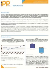 Boletín Índice de Precios del Productor Manufactura Diciembre 2016