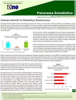 Boletín Panorama Estadistico 23 Trabajo Infantil en República Dominicana