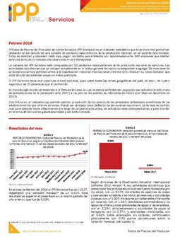 Boletín Índice de Precios del Productor Servicios Febrero 2018