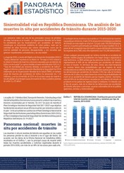 Panorama Estadístico 109 Siniestralidad vial en República Dominicana : Un análisis de las muertes in situ por accidentes de tránsito durante 2015-2020