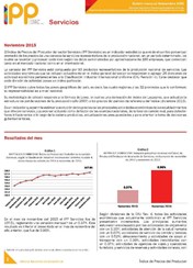 Boletín Índice de Precios del Productor Servicios Noviembre 2015