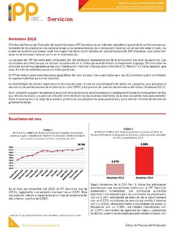 Boletín Índice de Precios del Productor Servicios Noviembre 2015