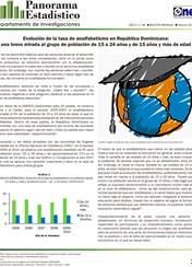 Boletines Panorama Estadistico 48 Evolución de la Tasa de Analfabetismo en República Dominicana Una Breve Mirada al Grupo de Población 15 a 24 años Febrero 2012