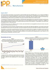 Boletín Índice de Precios del Productor Manufactura Agosto 2017