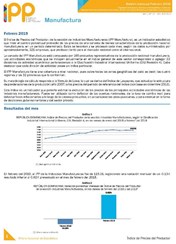 Boletín Índice de Precios del Productor Manufactura Febrero 2019