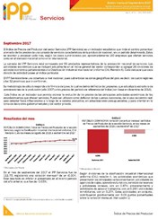 Boletín Índice de Precios del Productor Servicios Septiembre 2017