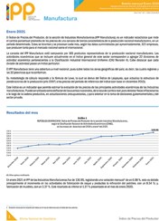 Índice de Precios del Productor, de la sección de Industrias Manufactureras enero 2021