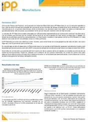 Boletín Índice de Precios del Productor Manufactura Noviembre 2017