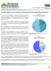 Boletín Panorama Estadístico 76 Inserción Tardía y Brecha Social en la Educación Inicial de República Dominicana Marzo Abril 2015