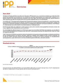 Boletín Índice de Precios del Productor Servicio Enero 2019