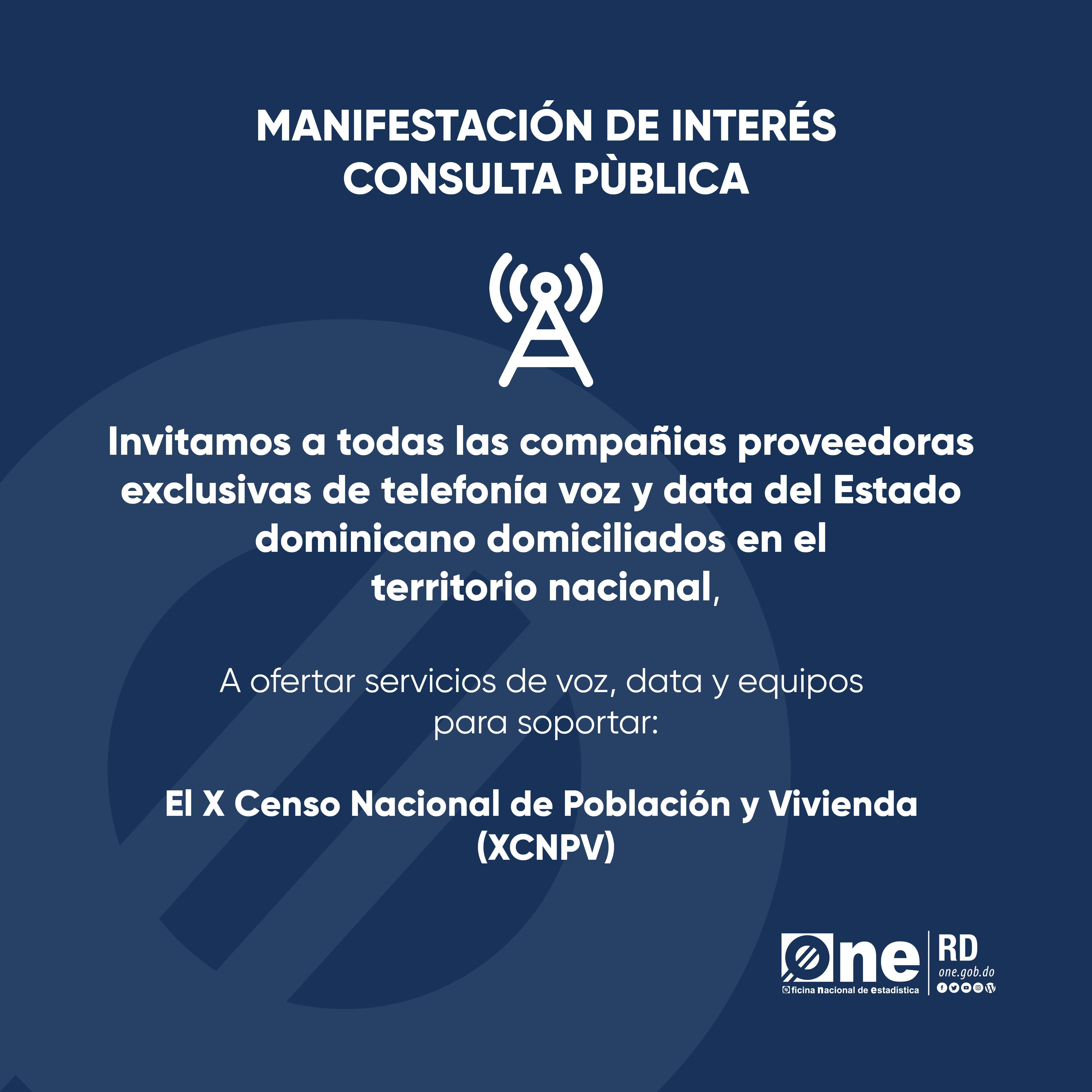Manifestación de Interés de Consulta Pública