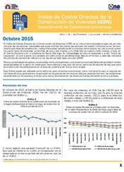 Boletín Indice de Costos Directos de la Construcción de Viviendas Octubre 2015