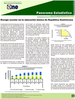 Boletín Panorama Estadístico 35 Rezago Escolar en la Educación Básica de República Dominicana Enero 2011