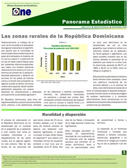 Boletín Panorama Estadístico 09 Las Zonas Rurales de la República Dominicana Septiembre 2008