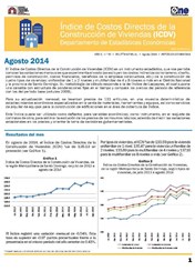 Boletín Indice de Costos Directos de la Construcción de Viviendas Agosto 2014