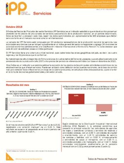 Boletín Índice de Precios del Productor Servicios Octubre 2018