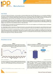 Boletín Índice de Precios del Productor Manufactura Abril 2016