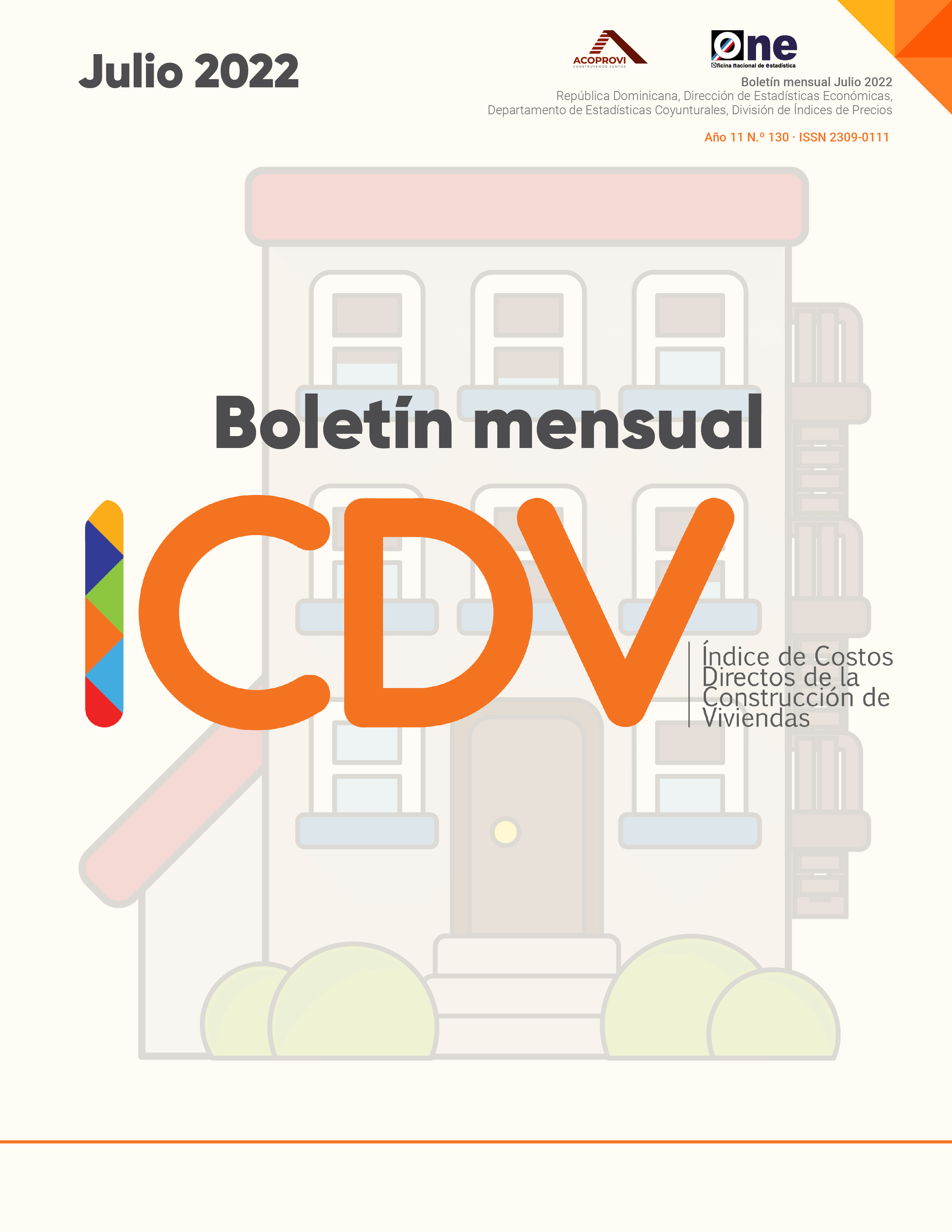 Índice de Costos Directos de la Construcción de Viviendas (ICDV) - Julio 2022