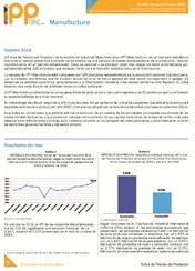 Boletín Índice de Precios del Productor Manufactura Octubre 2016