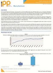 Boletín Índice de Precios del Productor Manufactura Abril 2019