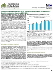 Boletín Panorama Estadístico 96 Comportamiento y Dinamismo de las Exportaciones de Bienes República Dominicana Período 2002-2018 Mayo-Junio 2019