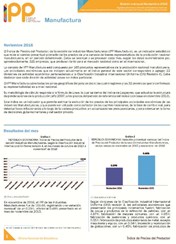 Boletín Índice de Precios del Productor Manufactura Noviembre 2016