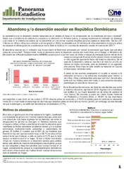 Boletín Panorama Estadístico 64 Abandono y/o Deserción Escolar en República Dominicana Enero 2014