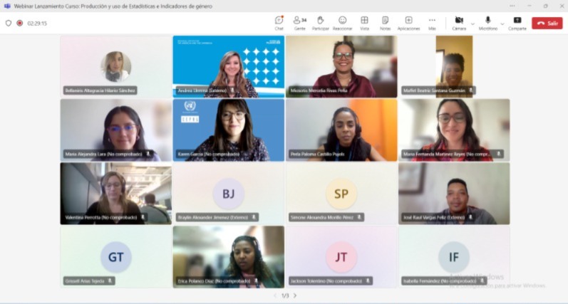ONE Realiza Webinar de Lanzamiento del Curso "Producción y Uso de Estadísticas e Indicadores de Género"