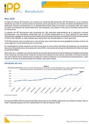 Boletín Índice de Precios del Productor, Manufactura Mayo 2020