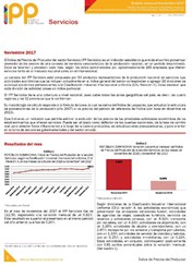 Boletín Índice de Precios del Productor Servicios Noviembre 2017