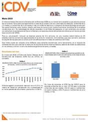 Boletín Indice de Costos Directos de la Construcción de Viviendas Marzo 2019