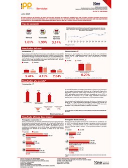 Índice de Precios del Productor del sector Servicios (IPP Servicios) - Julio 2025