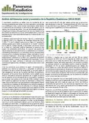 Boletín Panorama Estadístico 98 Análisis del Bienestar Social y Económico de la República Dominicana 2014-2018 Septiembre-Octubre 2019
