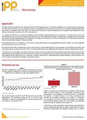 Boletín Índice de Precios del Productor Servicios Agosto 2017