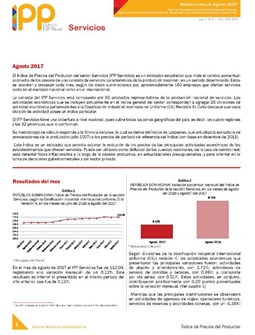 Boletín Índice de Precios del Productor Servicios Agosto 2017