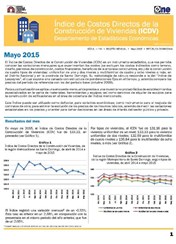Boletín Indice de Costos Directos de la Construcción de Viviendas Mayo 2015