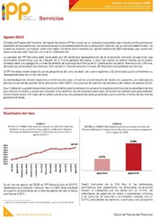 Boletín Índice de Precios del Productor Servicios Agosto 2015
