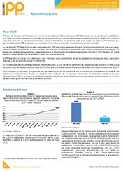 Boletín Índice de Precios del Productor Manufactura Mayo 2018