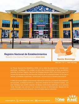 Boletín Preliminar Registro Nacional de Establecimientos Santo Domingo 2014-2015