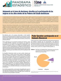 Panorama Estadístico 111 - Autonomía en la toma de decisiones