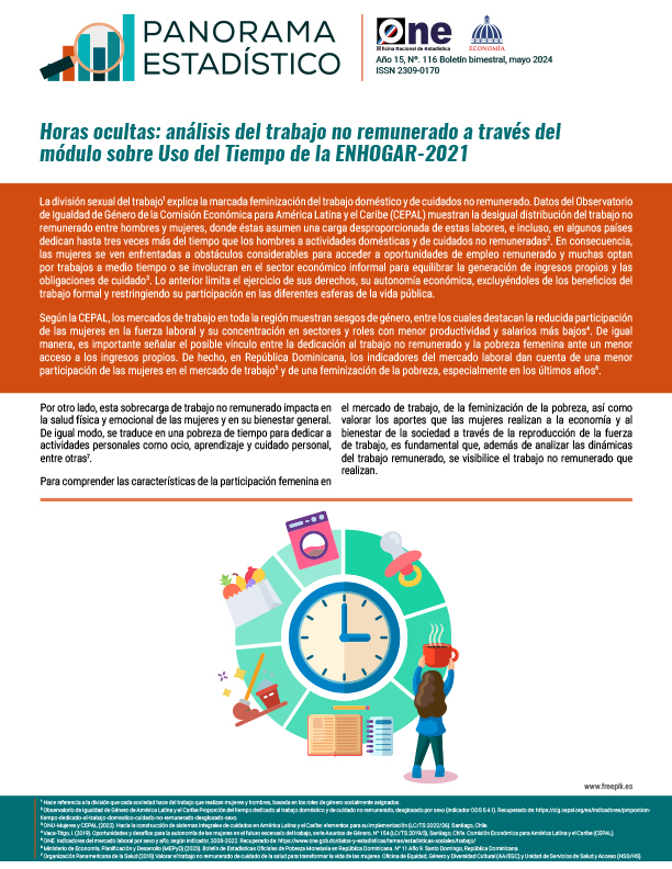Panorama Estadístico 116 - Horas ocultas: análisis del trabajo no remunerado a través del módulo sobre Uso del Tiempo de la ENHOGAR-2021