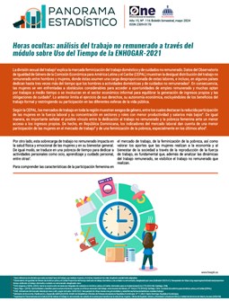 Panorama Estadístico 116 - Horas ocultas: análisis del trabajo no remunerado a través del módulo sobre Uso del Tiempo de la ENHOGAR-2021