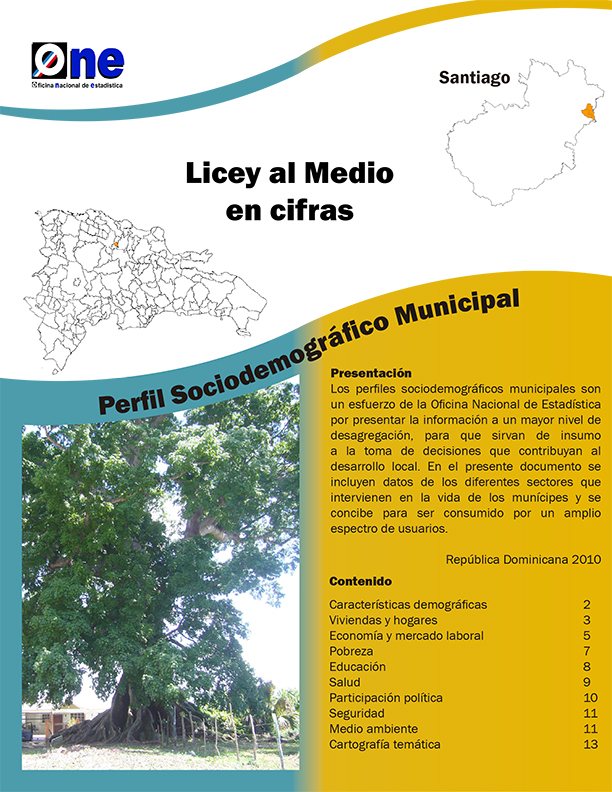 Perfil Sociodemográfico Municipal Licey al Medio 2011